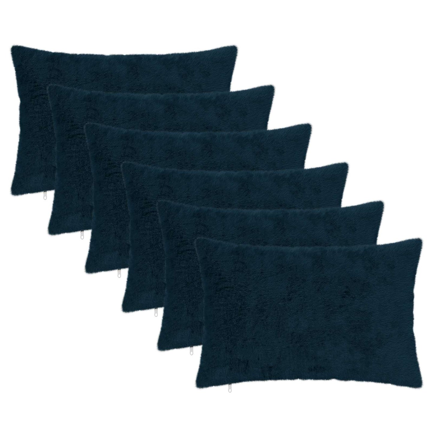 Cushion Cover 6 pcs HEERLEN Navy Blue 50 x 80 cm