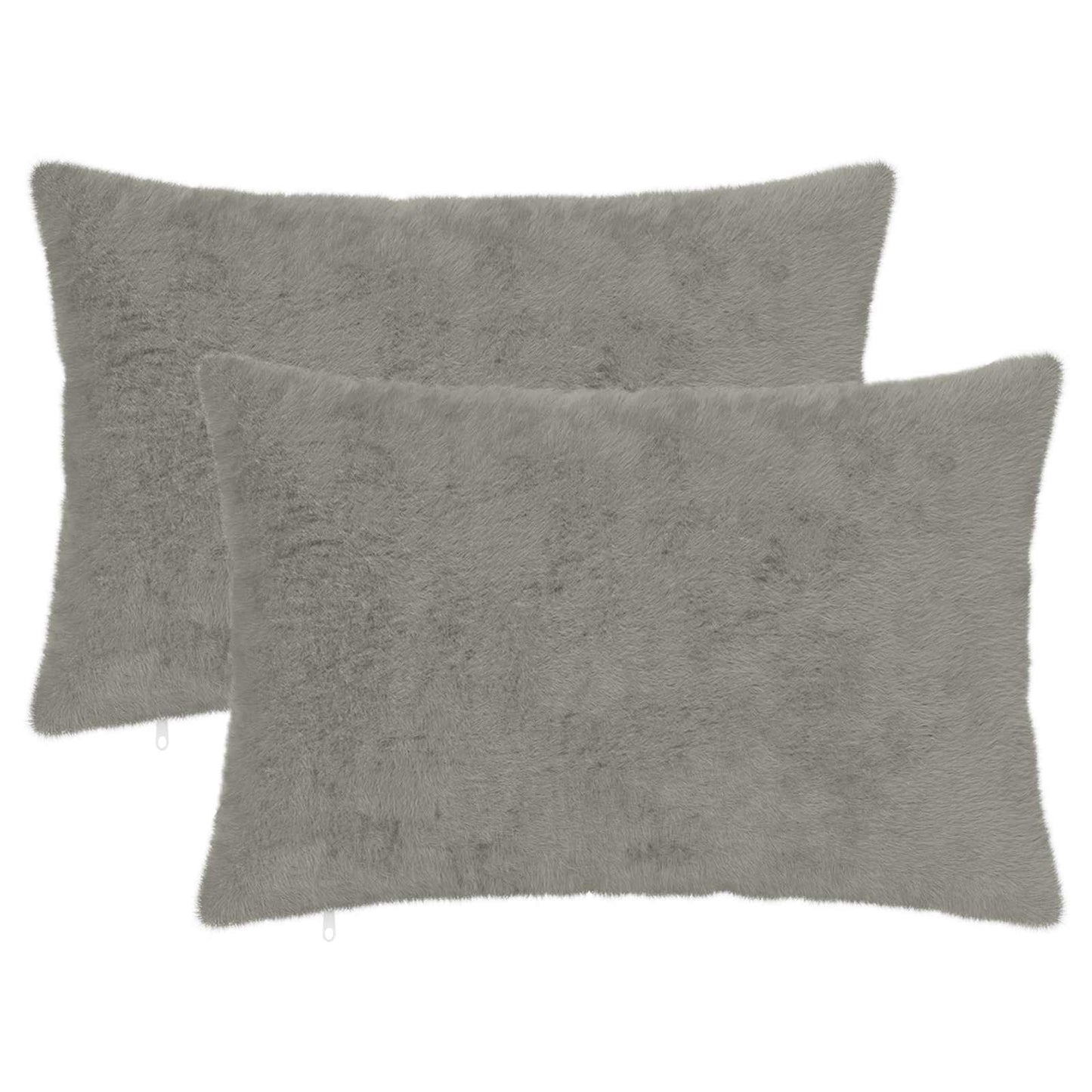 Cushion Cover 2 pcs HEERLEN Light Grey 50 x 80 cm