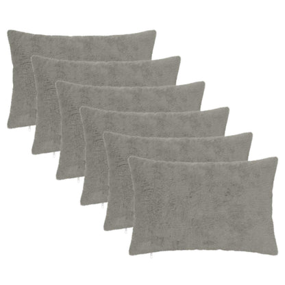 Cushion Cover 6 pcs HEERLEN Light Grey 50 x 80 cm