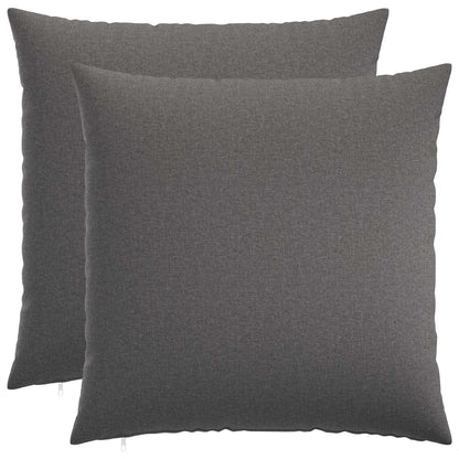 Cushion Cover 2 pcs HEERLEN Light Grey 55 x 55 cm Fabric