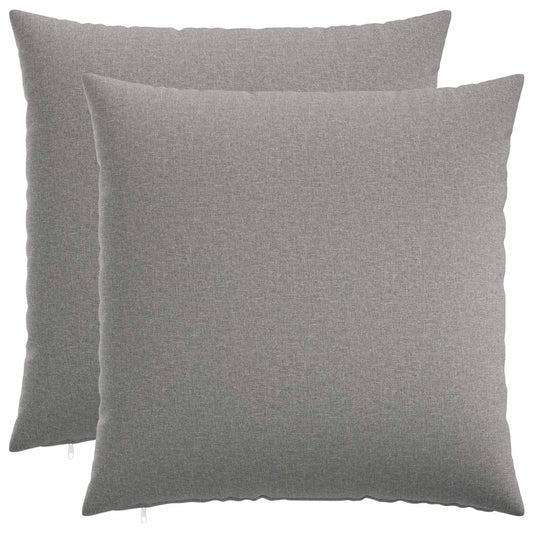 Cushion Cover 2 pcs HEERLEN Cloud Grey 55 x 55 cm Fabric