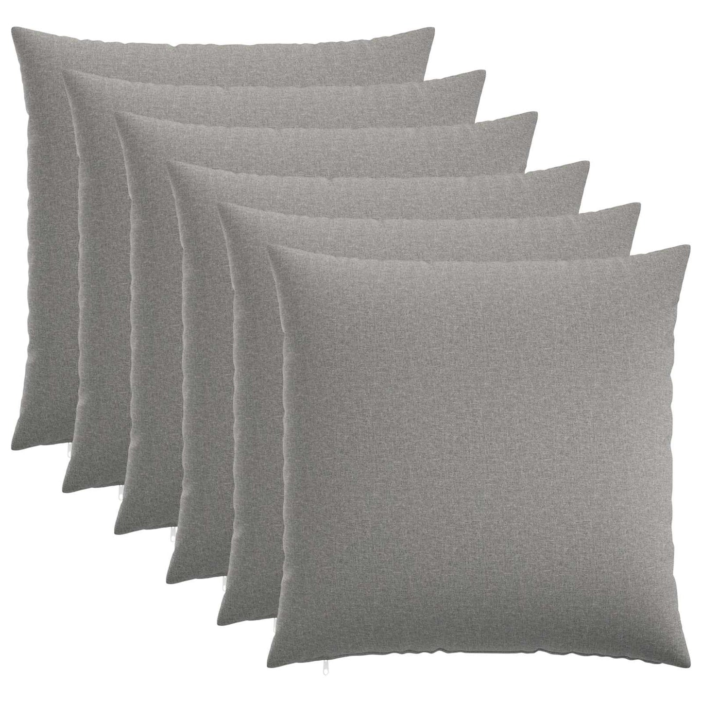 Cushion Cover 6 pcs HEERLEN Cloud Grey 55 x 55 cm Fabric