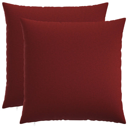 Cushion Cover 2 pcs HEERLEN Wine Red 55 x 55 cm Fabric