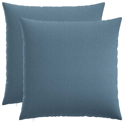 Cushion Cover 2 pcs HEERLEN Jeans Blue 55 x 55 cm Fabric