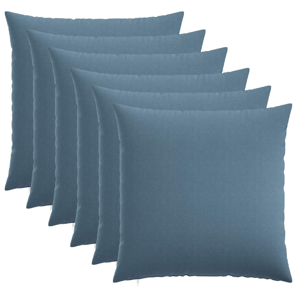 Cushion Cover 6 pcs HEERLEN Jeans Blue 55 x 55 cm Fabric