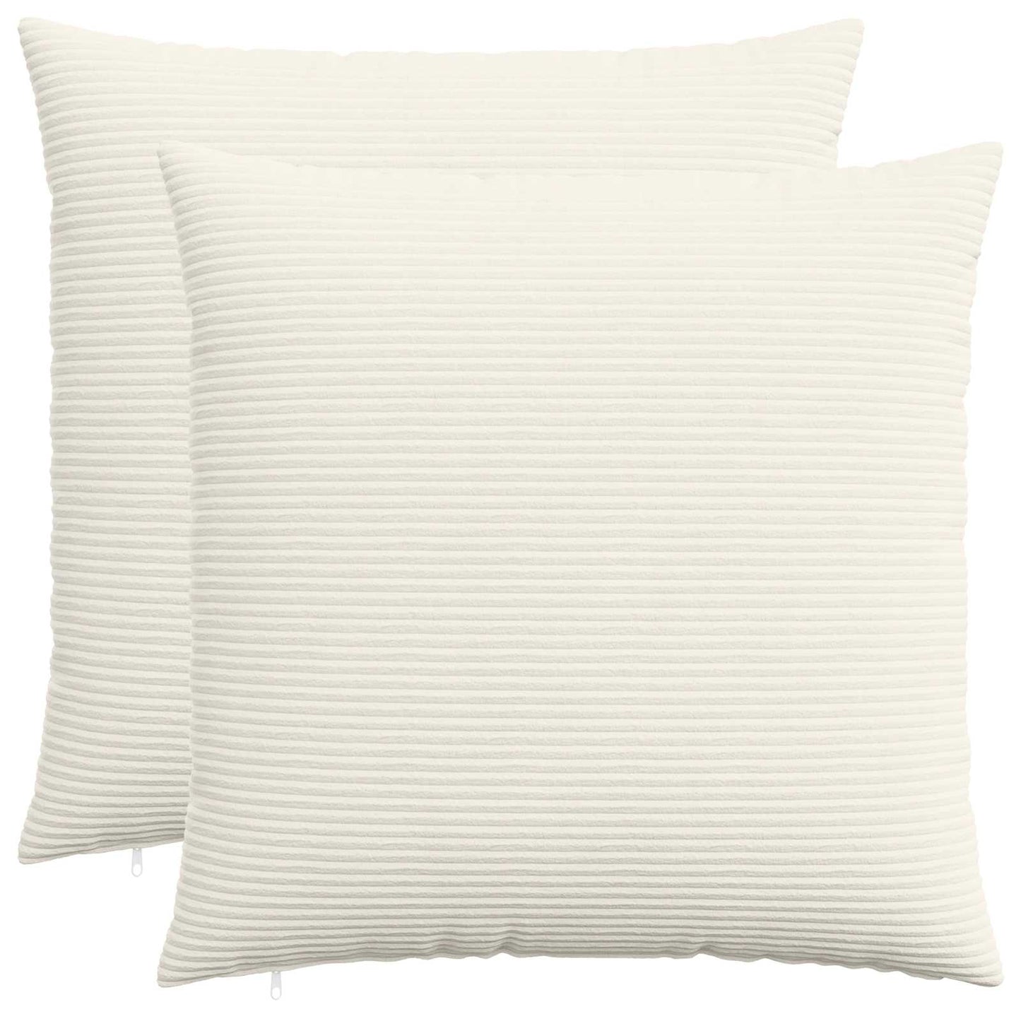 Cushion Cover 2 pcs HEERLEN Cream 55 x 55 cm Corduroy