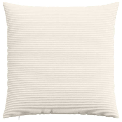 Cushion Cover 6 pcs HEERLEN Cream 55 x 55 cm Corduroy