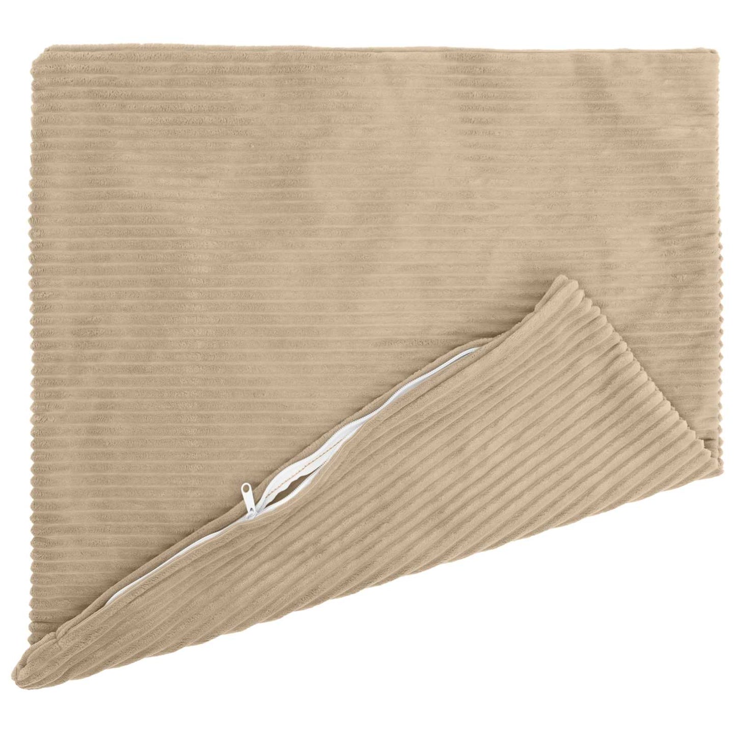 Cushion Cover 2 pcs HEERLEN Taupe 55 x 55 cm Corduroy