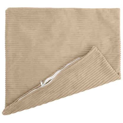 Cushion Cover 2 pcs HEERLEN Taupe 55 x 55 cm Corduroy