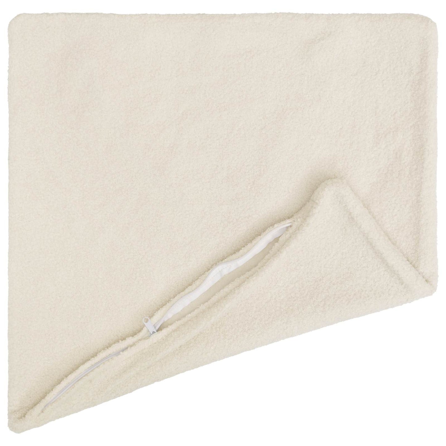 Cushion Cover 2 pcs HEERLEN Cream 55 x 55 cm Bouclé