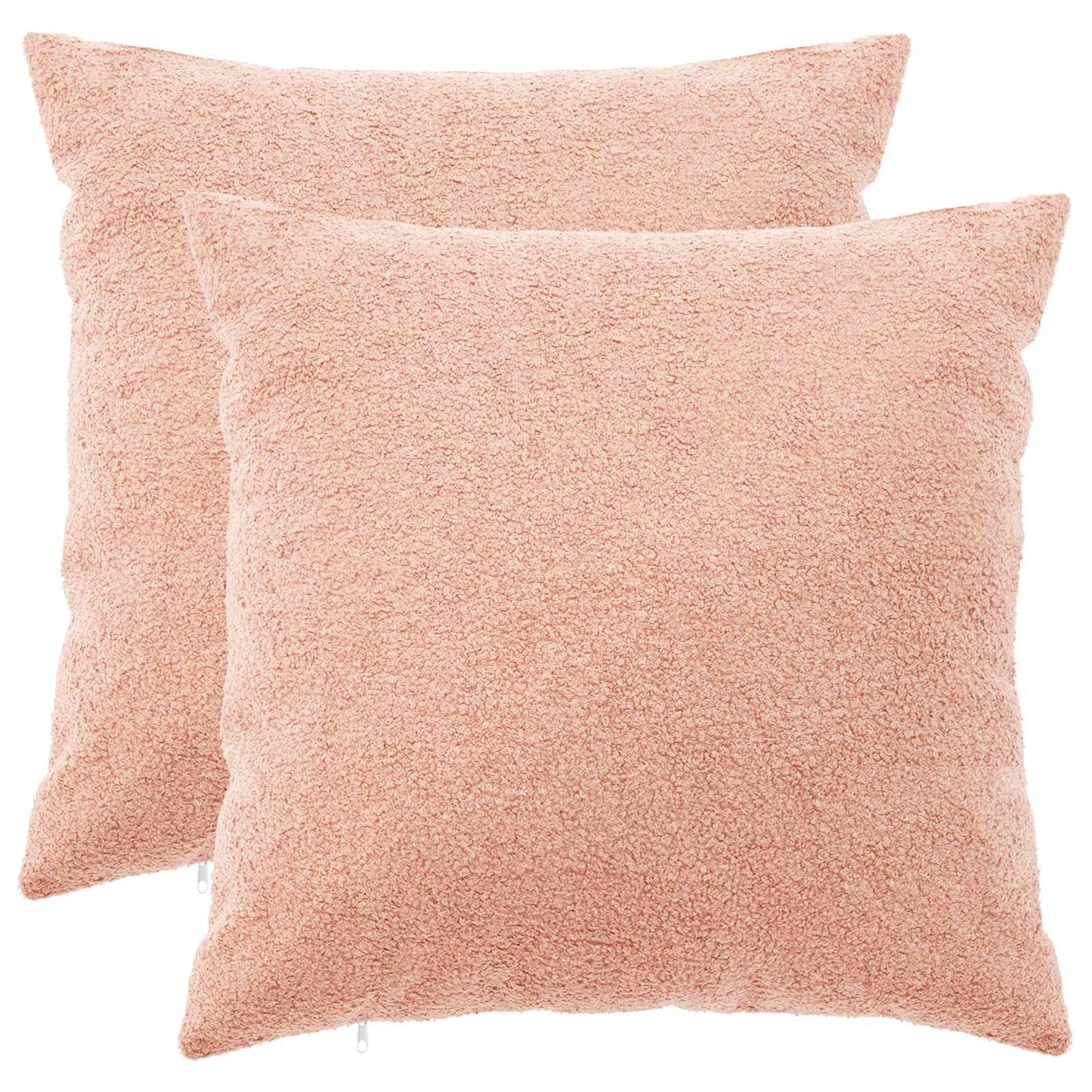 Cushion Cover 2 pcs HEERLEN Pink 55 x 55 cm Bouclé