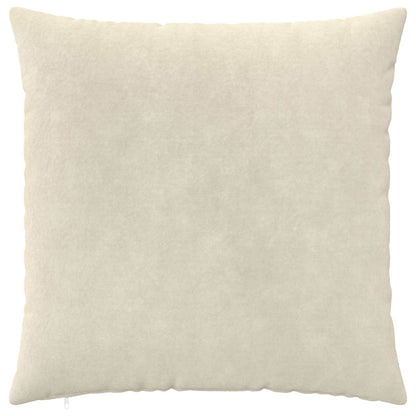 Cushion Cover 6 pcs HEERLEN Cream 55 x 55 cm Microfiber Fleece