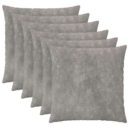 Cushion Cover 6 pcs HEERLEN Light Grey 55 x 55 cm
