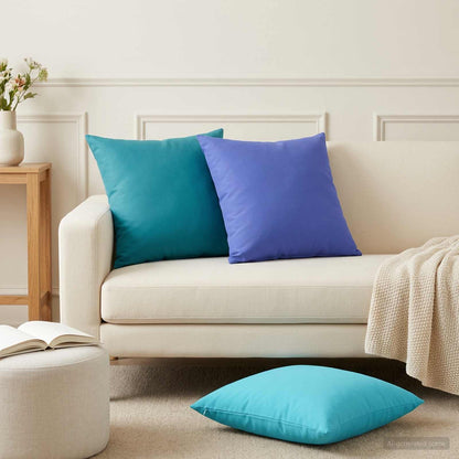 Cushion Cover 6 pcs HEERLEN Light Blue 60 x 60 cm Polyester