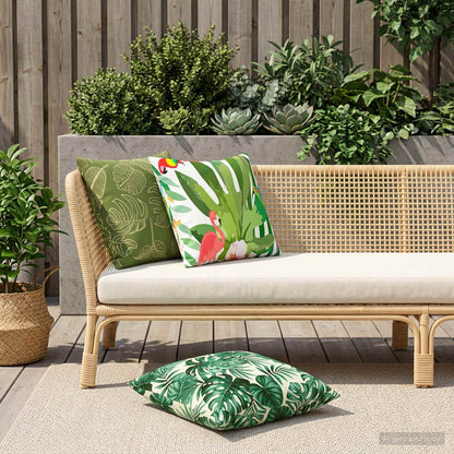 Cushion Cover 6 pcs HEERLEN Leaf Pattern 60 x 60 cm Polyester