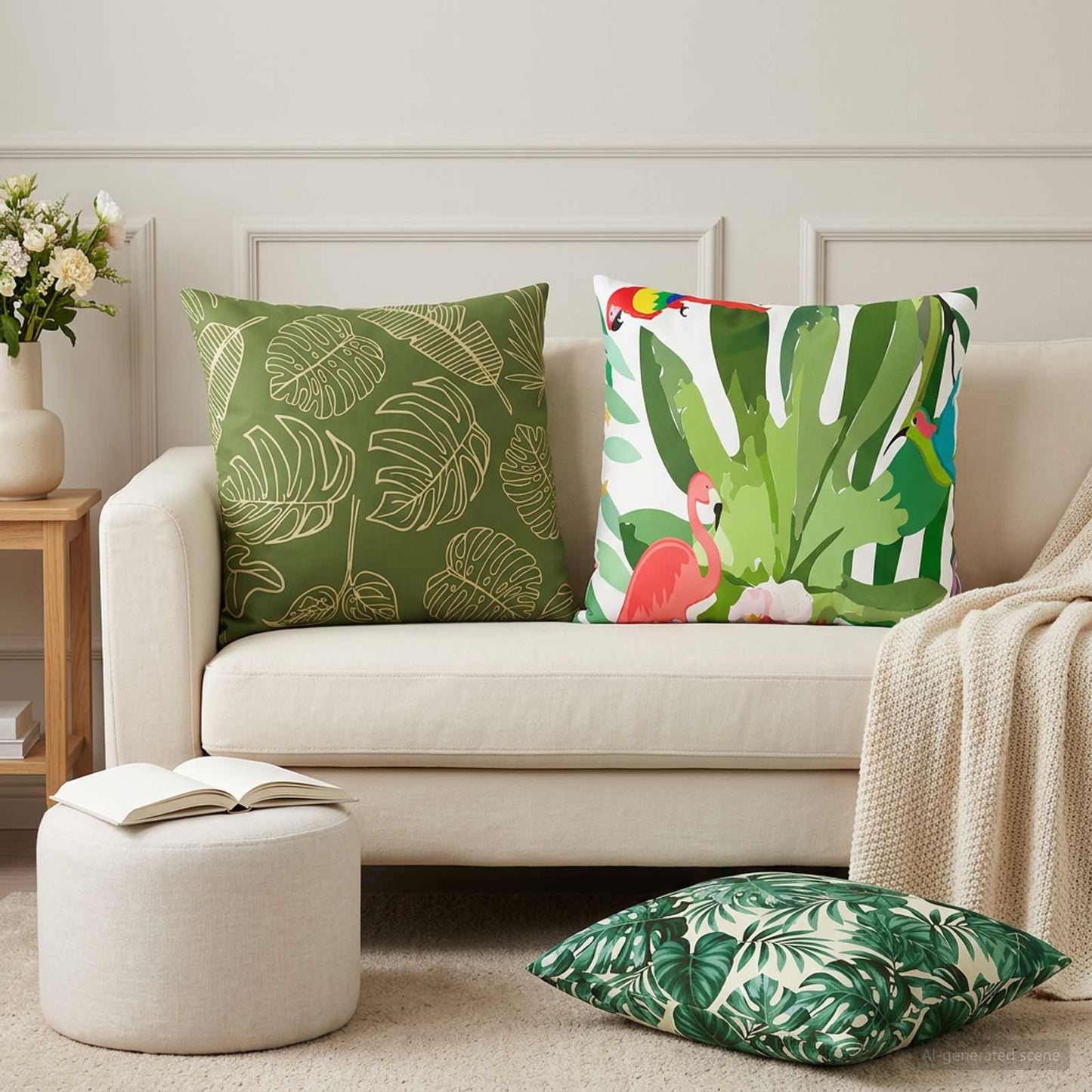 Cushion Cover 2 pcs HEERLEN Multicolour 60 x 60 cm Polyester