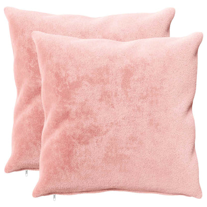 Cushion Cover 2 pcs HEERLEN Pink 55 x 55 cm Flannel