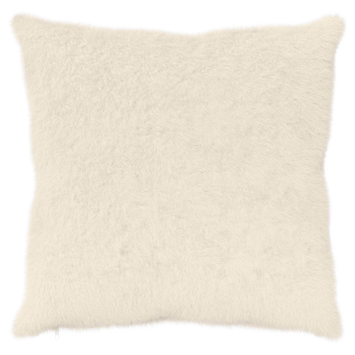 Cushion Cover 2 pcs HEERLEN White 55 x 55 cm Faux Rabbit Fur