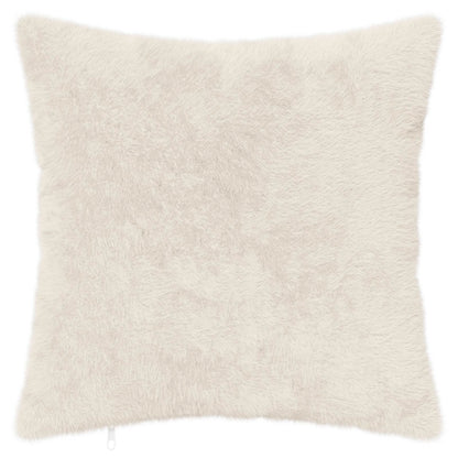 Cushion Cover 6 pcs HEERLEN White 55 x 55 cm Faux Rabbit Fur