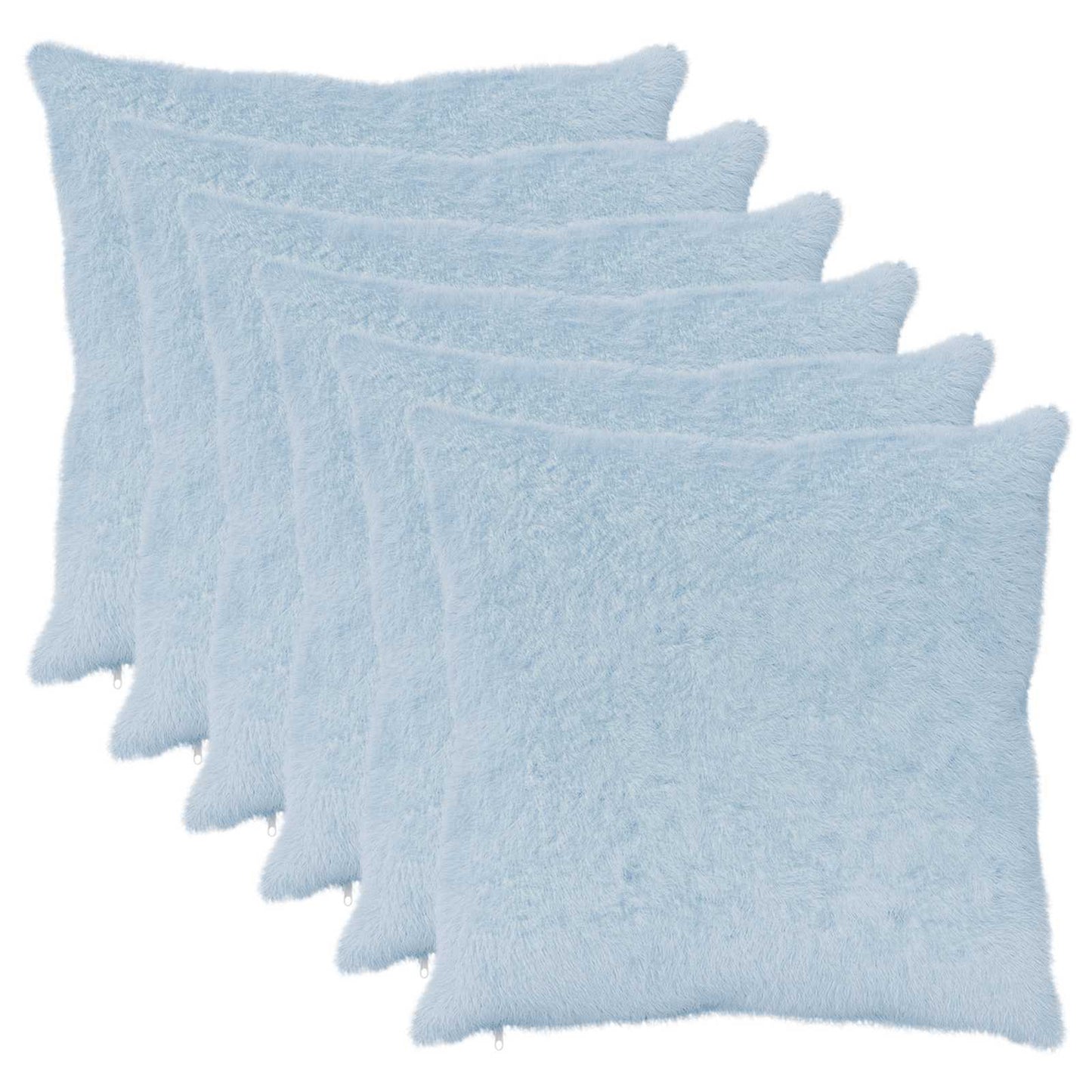 Cushion Cover 6 pcs HEERLEN Light Blue 55 x 55 cm