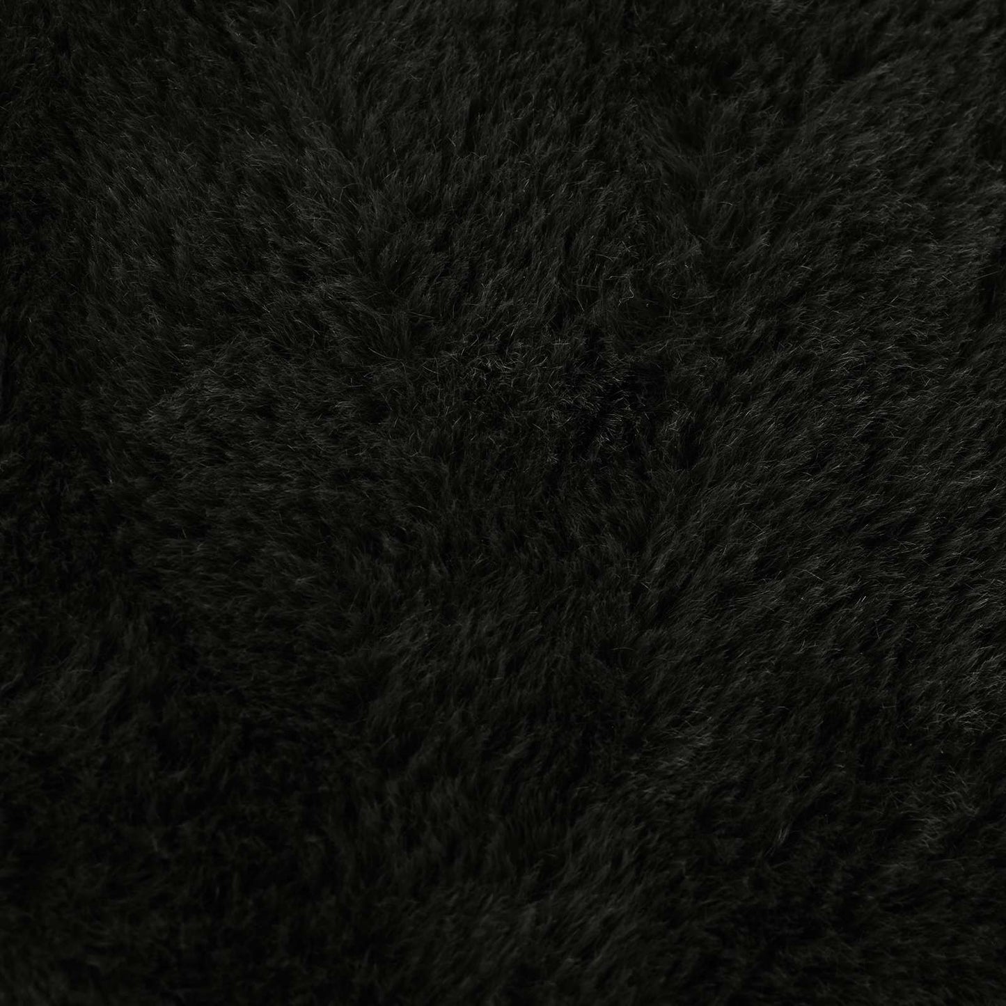 Cushion Cover 6 pcs HEERLEN Black 55 x 55 cm Faux Rabbit Fur