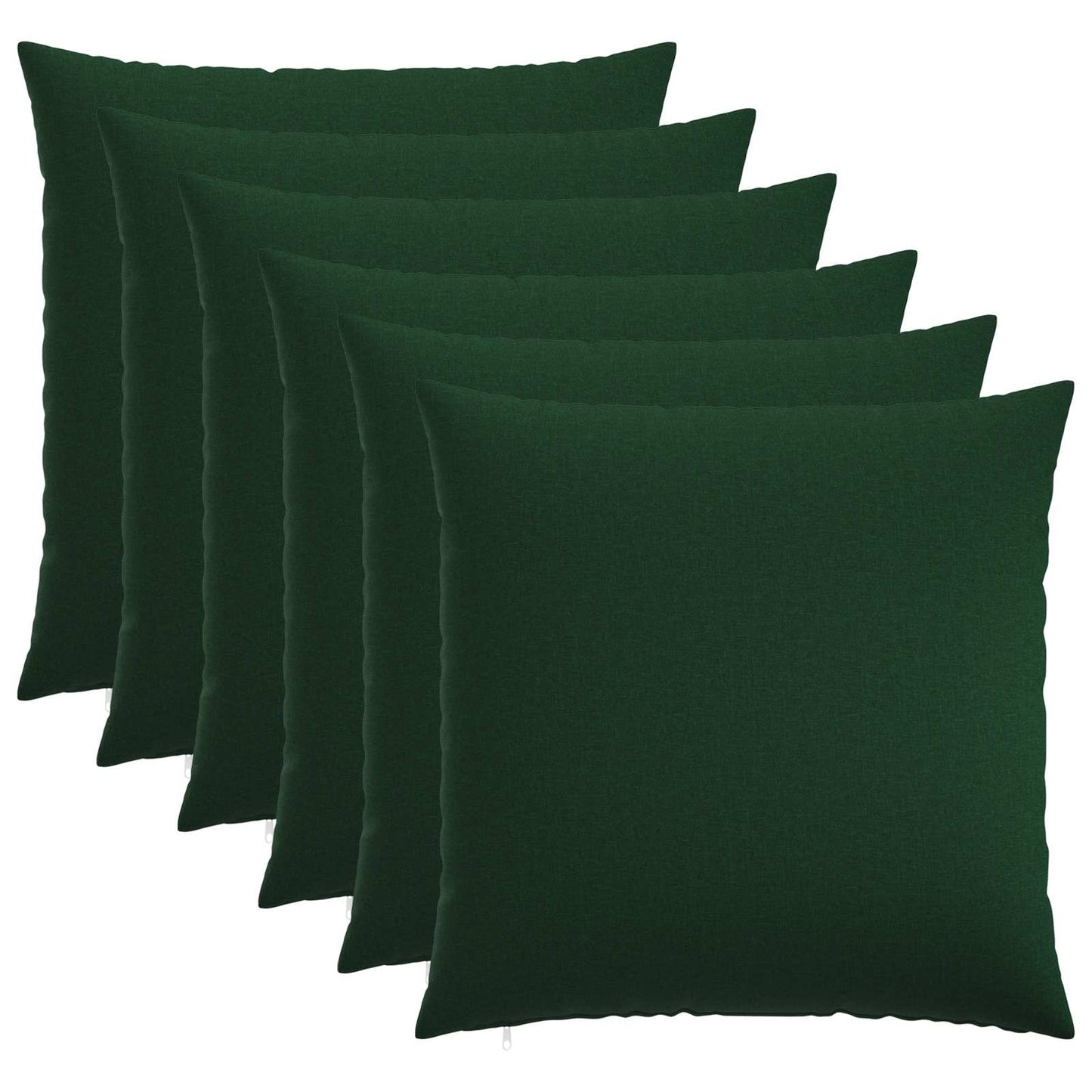 Cushion Cover 6 pcs HEERLEN Dark Green 60 x 60 cm Fabric