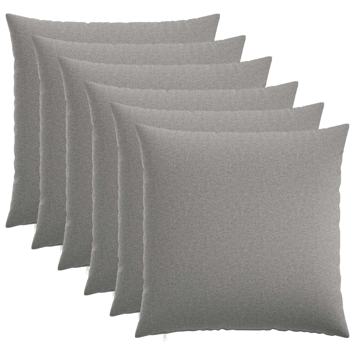 Cushion Cover 6 pcs HEERLEN Cloud Grey 60 x 60 cm Fabric