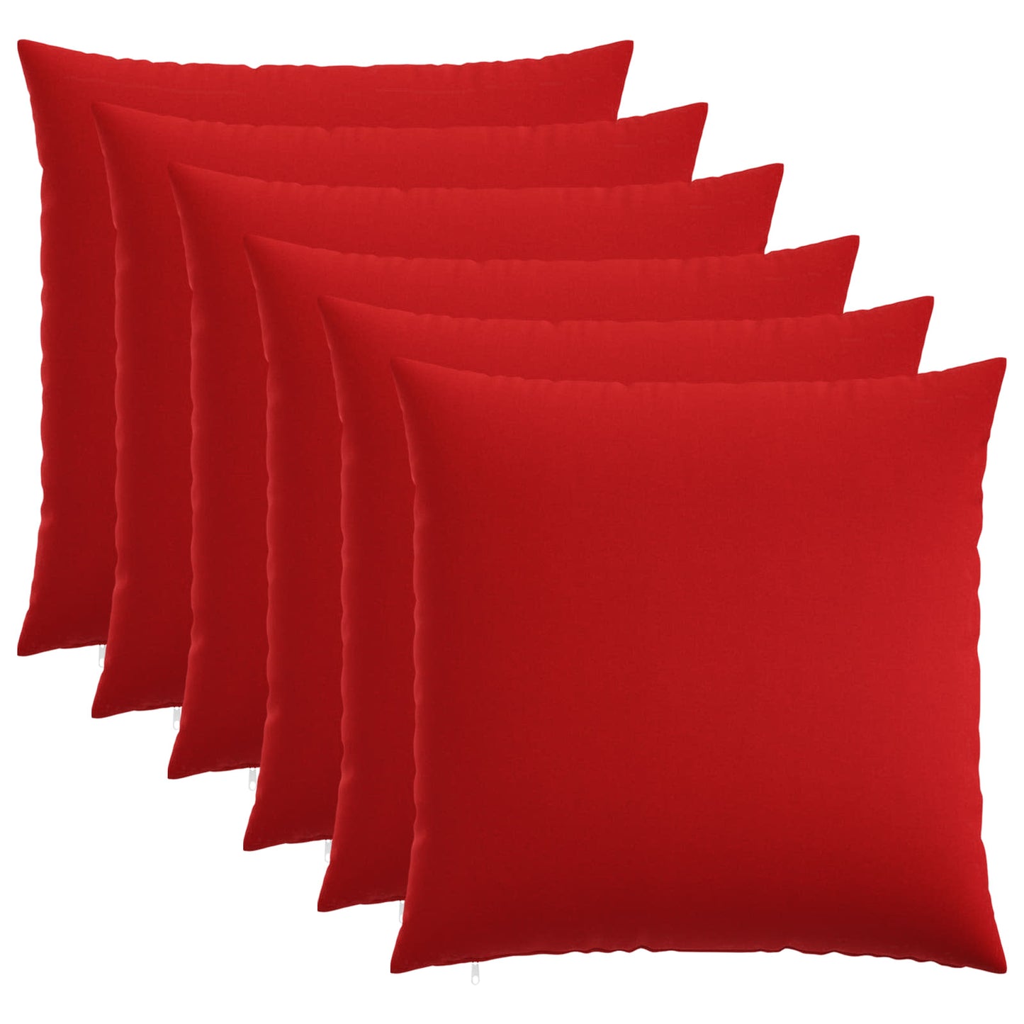 Cushion Cover 6 pcs HEERLEN Red 60 x 60 cm Fabric