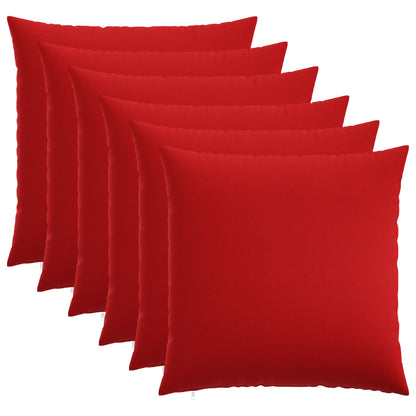 Cushion Cover 6 pcs HEERLEN Red 60 x 60 cm Fabric