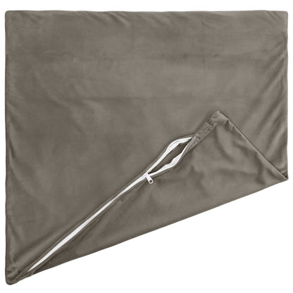 Cushion Cover 6 pcs HEERLEN Light Grey 60 x 60 cm Velvet