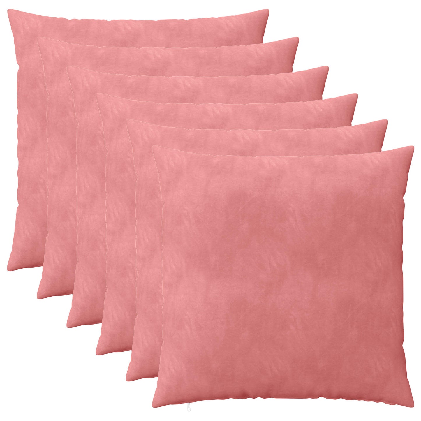 Cushion Cover 6 pcs HEERLEN Pink 60 x 60 cm Velvet