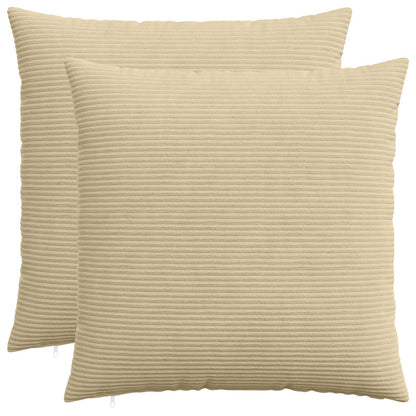 Cushion Cover 2 pcs HEERLEN Green Grey 60 x 60 cm Corduroy