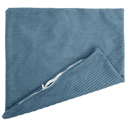 Cushion Cover 6 pcs HEERLEN Blue 60 x 60 cm Corduroy