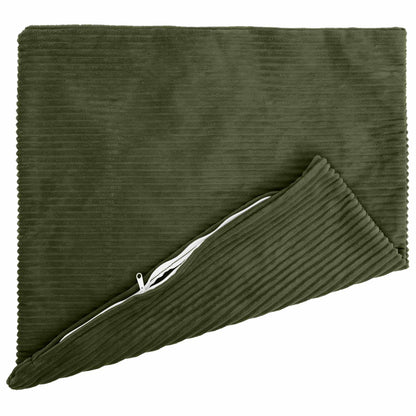 Cushion Cover 6 pcs HEERLEN Green 60 x 60 cm Corduroy