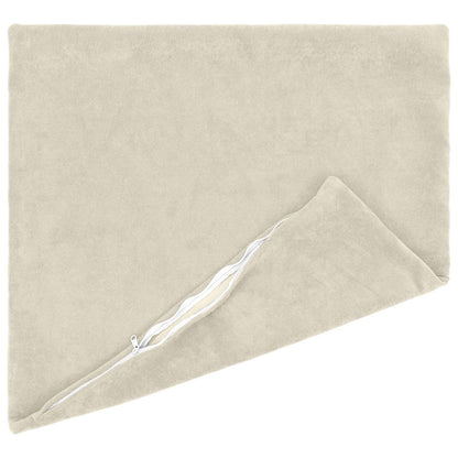 Cushion Cover 2 pcs HEERLEN Cream 60 x 60 cm Microfiber Fleece