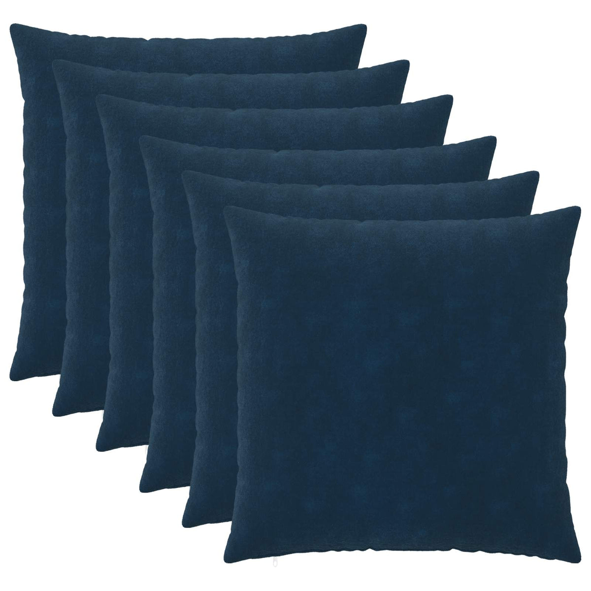 Cushion Cover 6 pcs HEERLEN Blue 60 x 60 cm Microfiber Fleece