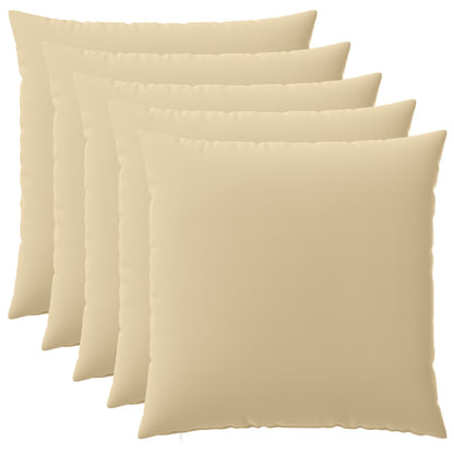 Cushion Cover 6 pcs HEERLEN Beige 60 x 60 cm Polyester