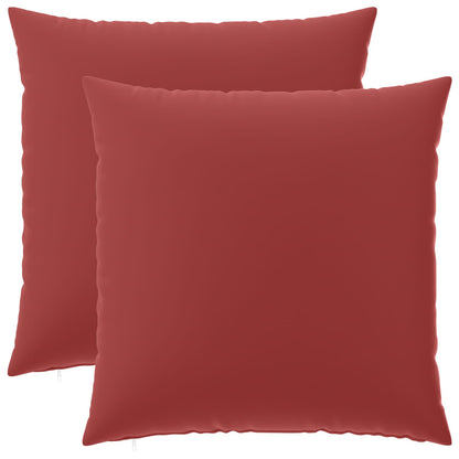 Cushion Cover 2 pcs HEERLEN Wine Red 60 x 60 cm Polyester