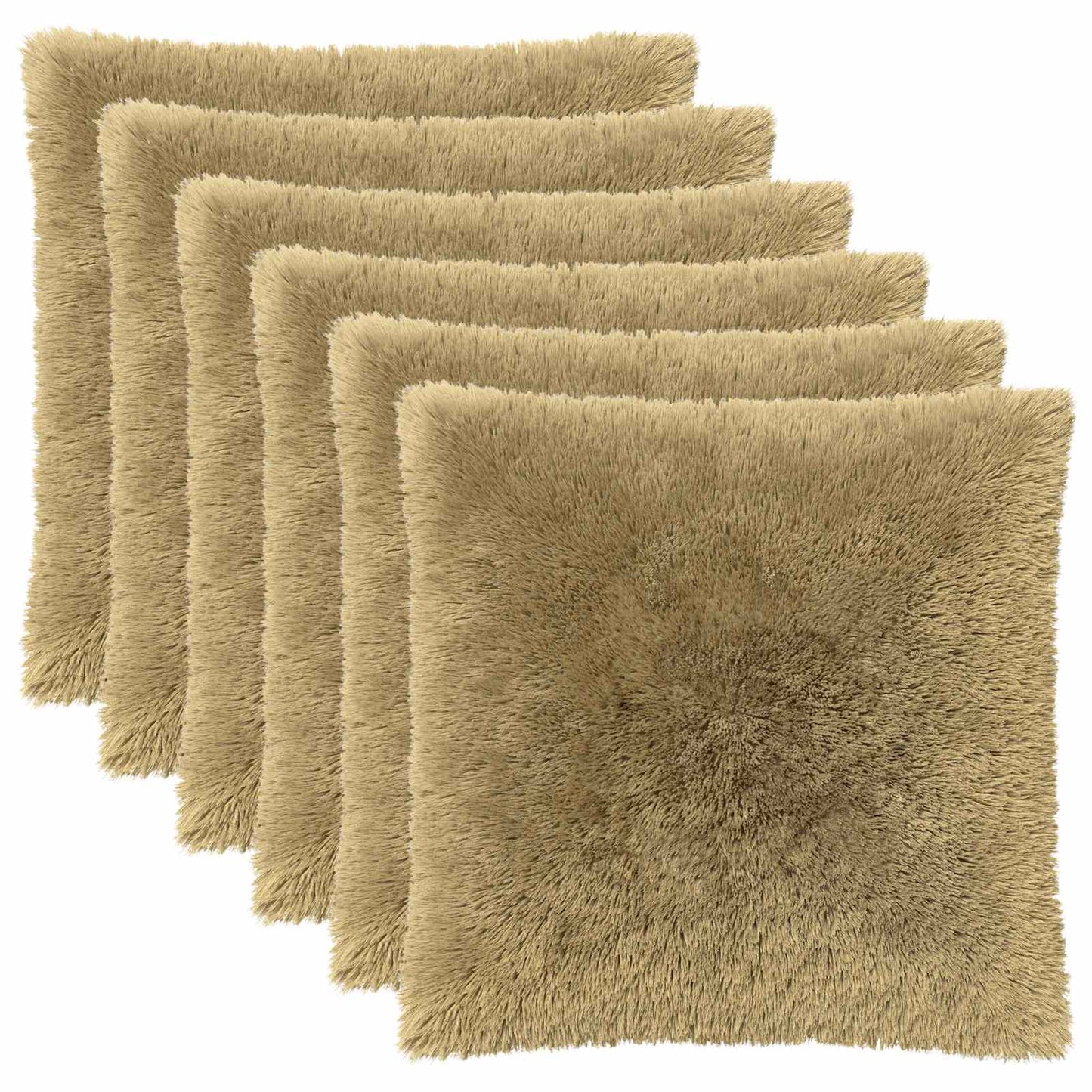 Cushion Cover 6 pcs HEERLEN Light Green 60 x 60 cm PV Fleece