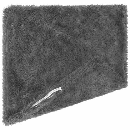 Cushion Cover 2 pcs HEERLEN Light Grey 60 x 60 cm PV Fleece