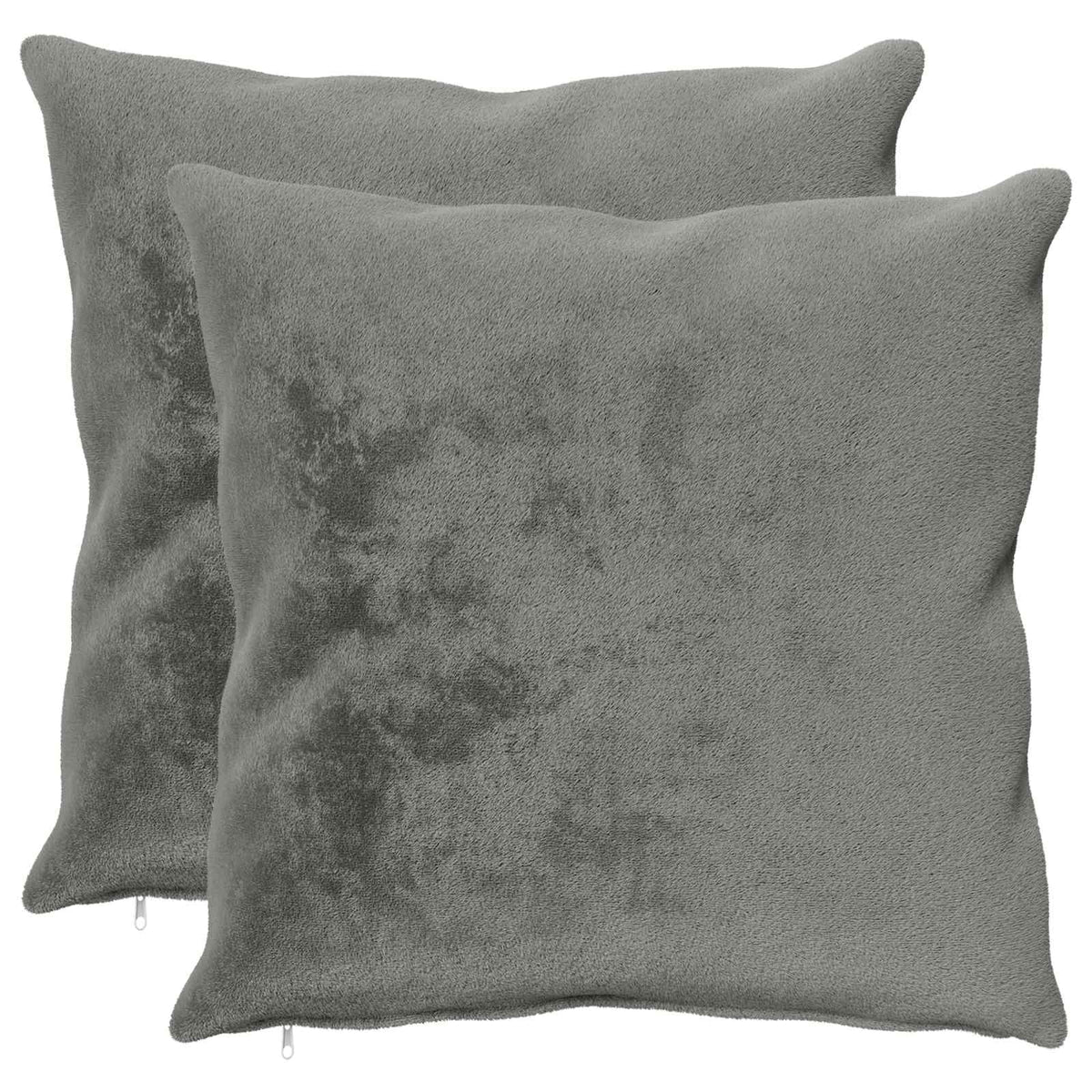 Cushion Cover 2 pcs HEERLEN Dark Grey 60 x 60 cm Flannel