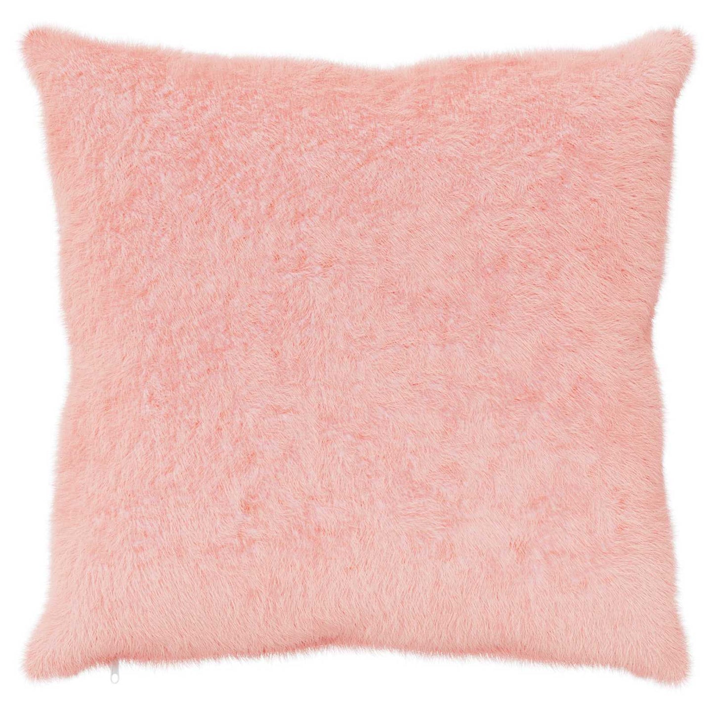 Cushion Cover 2 pcs HEERLEN Pink 60 x 60 cm Faux Rabbit Fur