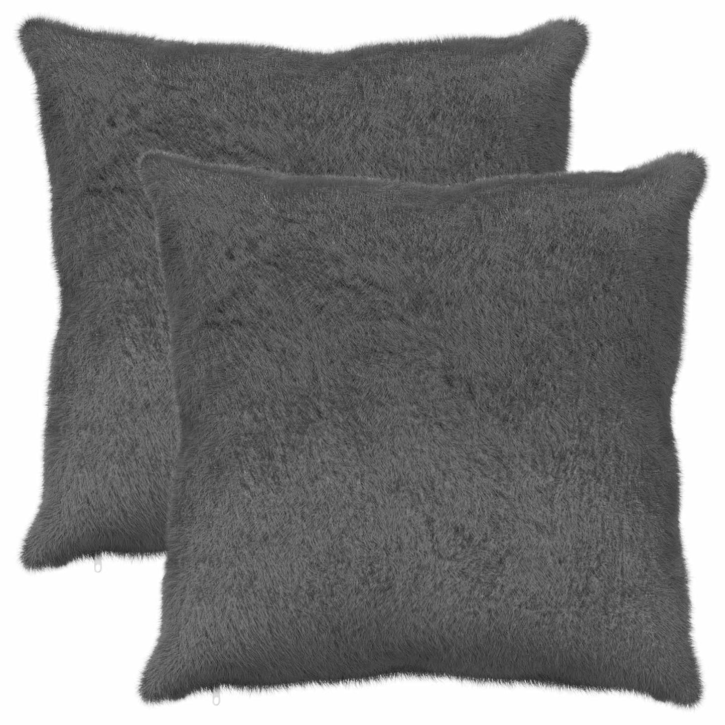 Cushion Cover 2 pcs HEERLEN Dark Grey 60 x 60 cm