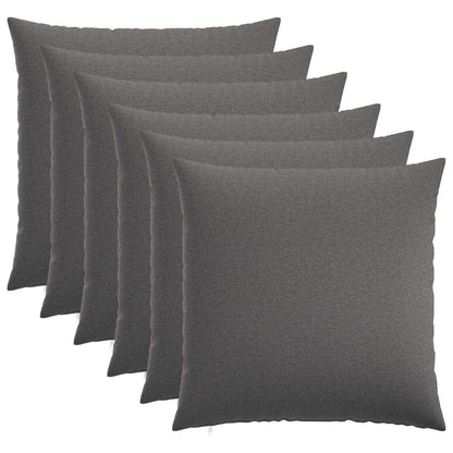 Cushion Cover 6 pcs HEERLEN Light Grey 65 x 65 cm Fabric