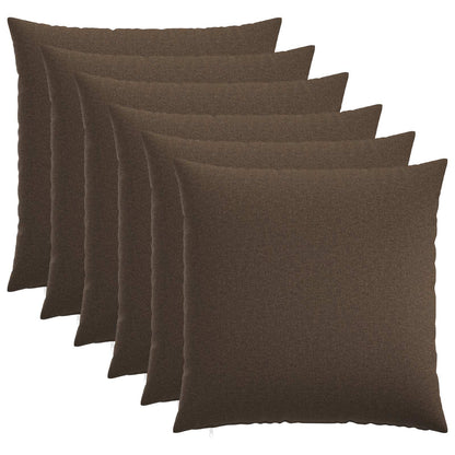 Cushion Cover 6 pcs HEERLEN Taupe 65 x 65 cm Fabric