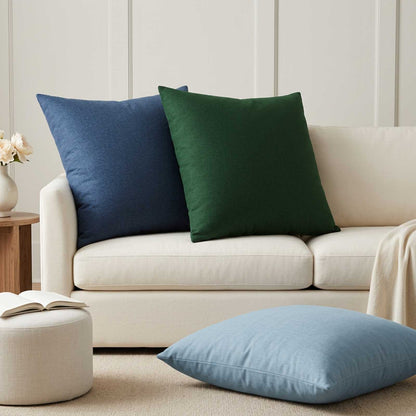 Cushion Cover 6 pcs HEERLEN Dark Green 65 x 65 cm Fabric