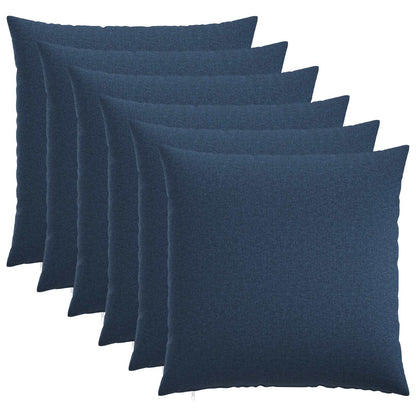 Cushion Cover 6 pcs HEERLEN Blue 65 x 65 cm Fabric