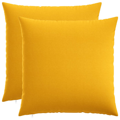 Cushion Cover 2 pcs HEERLEN Light Yellow 65 x 65 cm Fabric