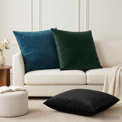 Cushion Cover 6 pcs HEERLEN Blue 65 x 65 cm Velvet