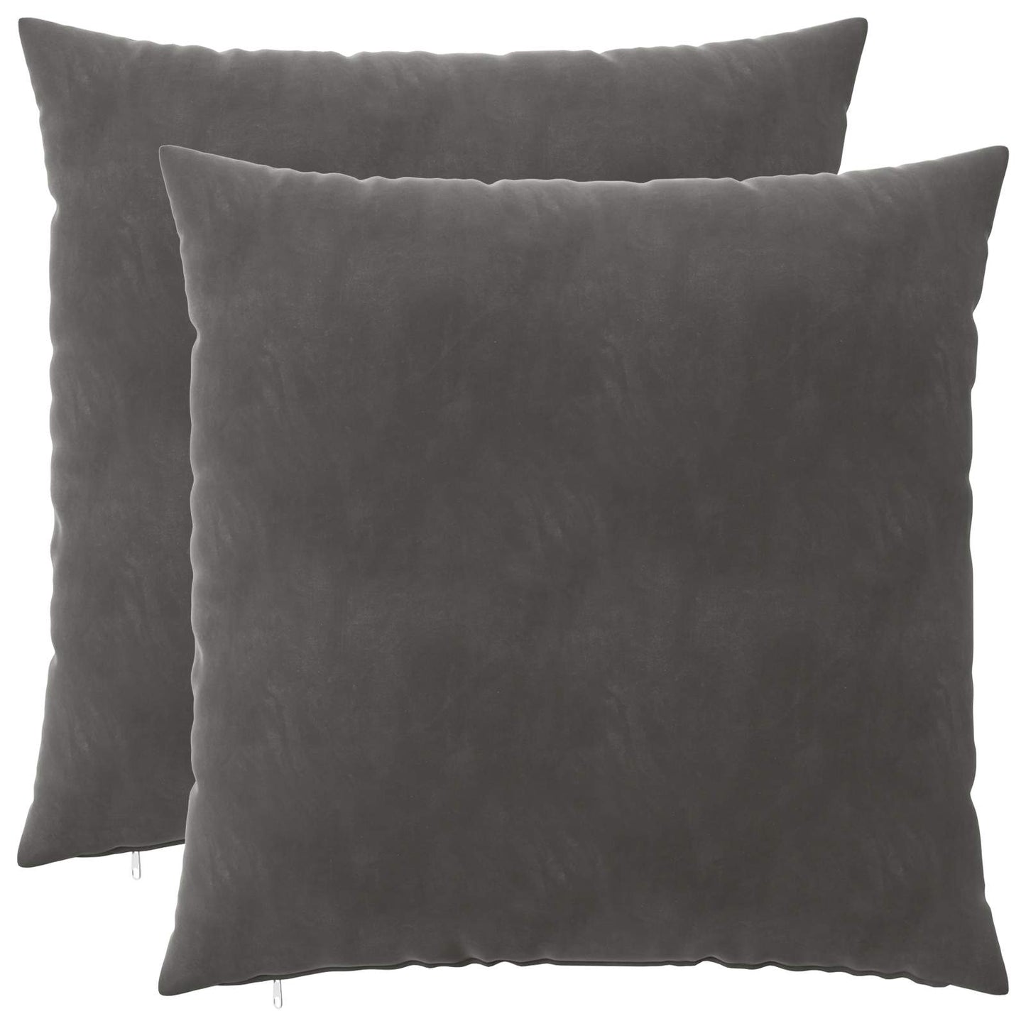 Cushion Cover 2 pcs HEERLEN Dark Grey 65 x 65 cm Velvet